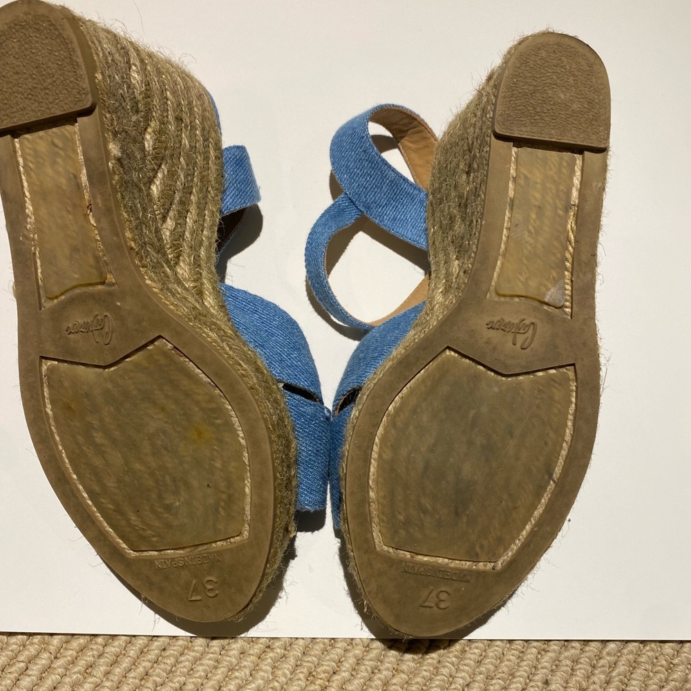 wedge, 4inch heel, denim material, made in Spain